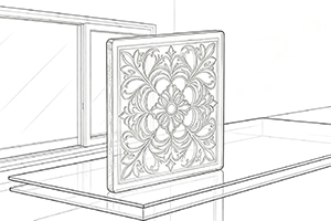 Decorative carved glass